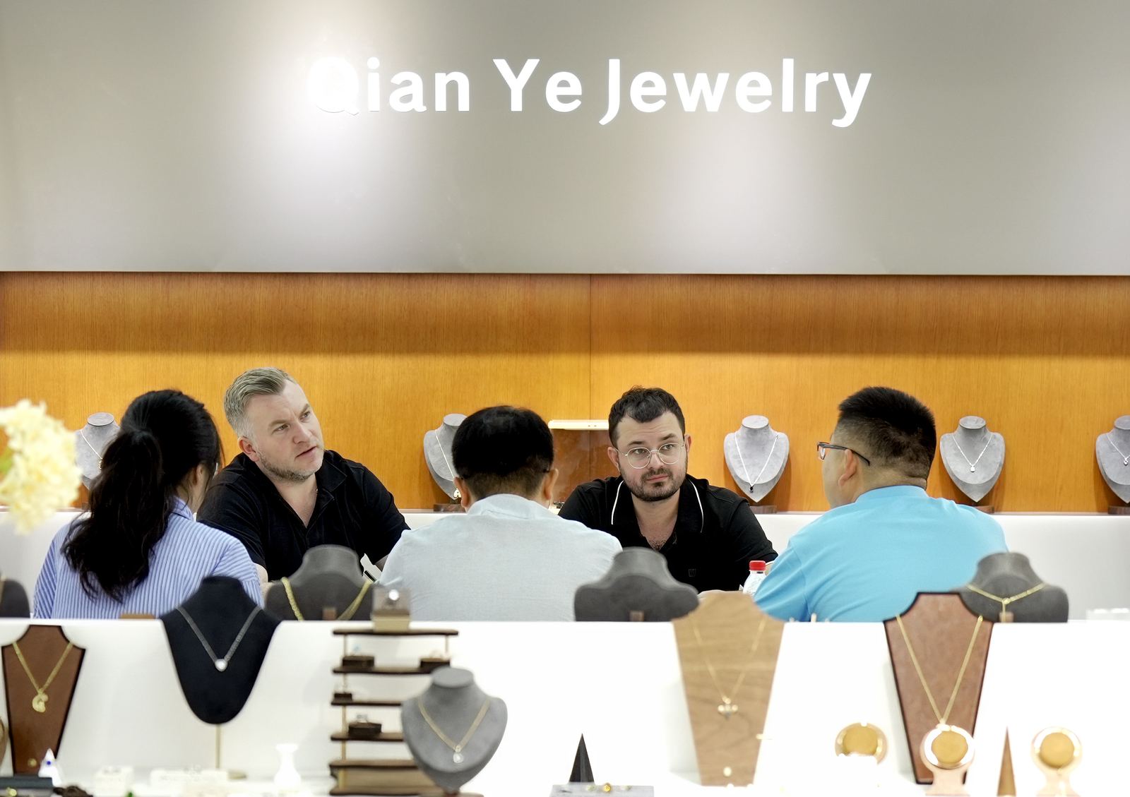 Overseas customer visiting our factory