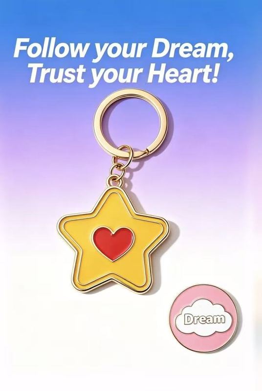 Custom metal keychain style