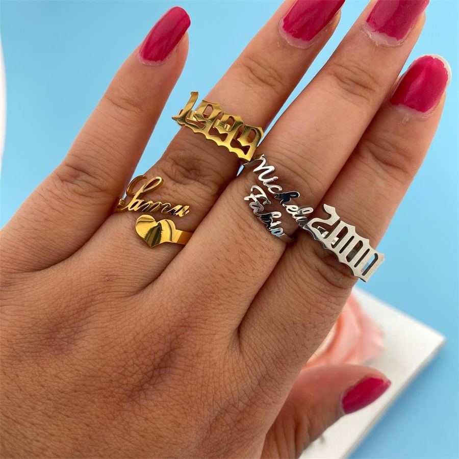 Custom stainless steel letter jewelry MOQ 1
